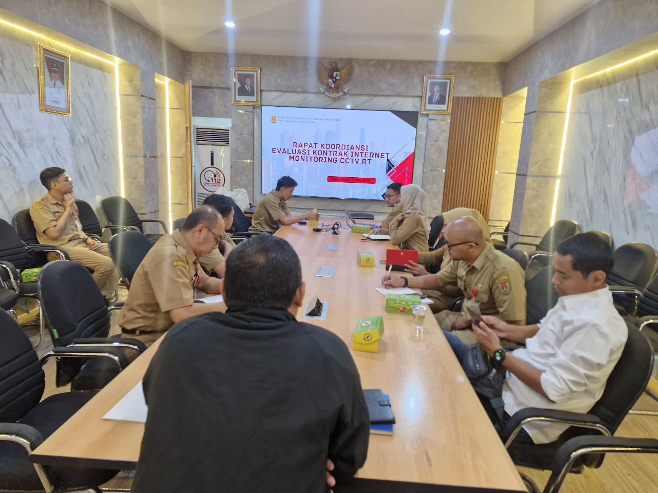 Rapat Koordinasi Evaluasi Kontrak Internet Monitoring CCTV RT Kota Semarang